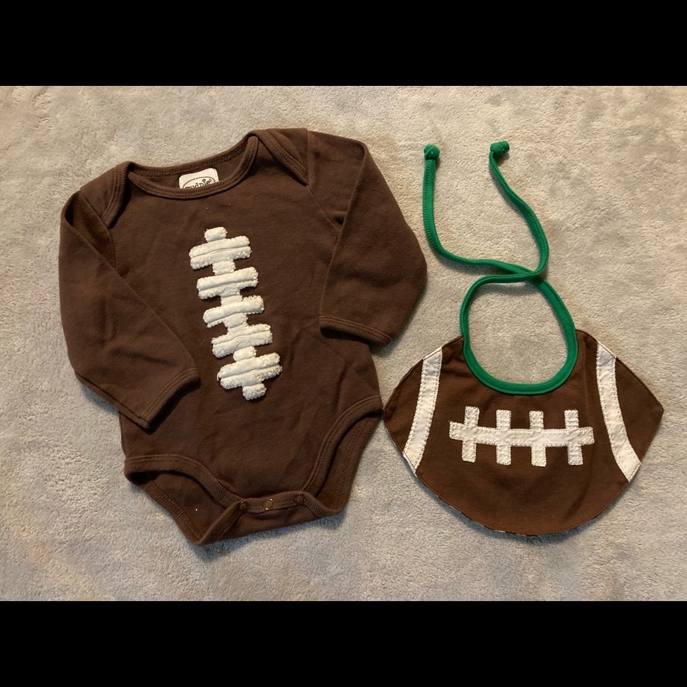 Football Onesie and Bib